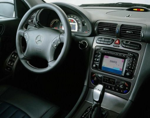 Mercedes AMG W203 C32 C55 Carbon Zierteile Lenkrad steering wheel interior trim – Bild 11