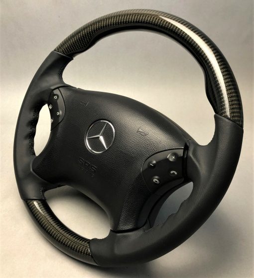 Mercedes AMG W203 C32 C55 Carbon Zierteile Lenkrad steering wheel interior trim – Bild 12