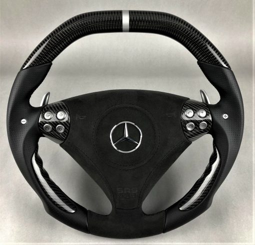 Mercedes AMG W203 C32 C55 Carbon Zierteile Lenkrad steering wheel interior trim – Bild 4