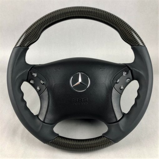 Mercedes AMG W203 C32 C55 Carbon Zierteile Lenkrad steering wheel interior trim – Bild 5